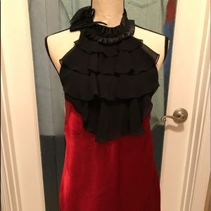 Women’s size large red and black Bisou Bisou top